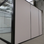 Solid Vinyl-wrapped Gypsum walls with Freestanding View Series Glass Front #1078