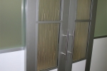 Double sliding barn doors with aluminum frame #0334