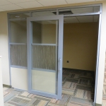 Sliding aluminum frame door University office #0355