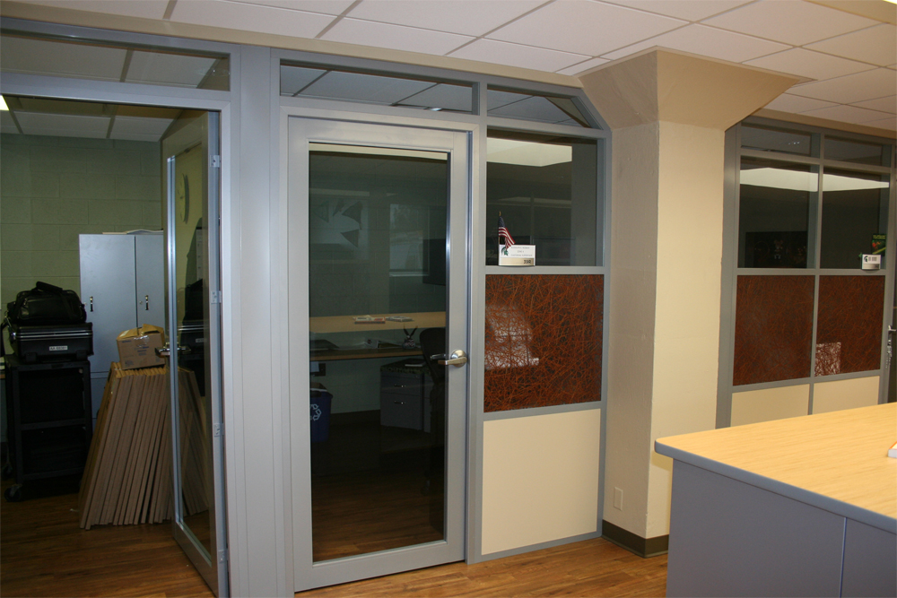 Flex series with swing aluminum doors with full lite glass inserts #0349