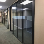 Black Aluminum Glass Offices with Matching Black Glazing Bead - Flex Series #1053