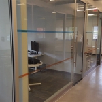 Butt-joint Glass Offices with Flex Series Power Channel #1055
