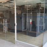 Double frameless glass doors with Magnetic Lock