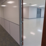 Flex integrated whiteboard wall and swing door hinge profile #1232