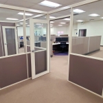 Flex Series Freestanding Glass and Fabric Paneled Offices #1590