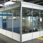 Flex Series freestanding demountable wall office #1238