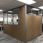Flex Series mixed glass solid panel movable office walls #1655