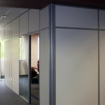 Flex Series Solid Wall Conference Room with Radius Corner Post