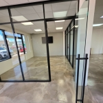 Flex Series demountable wall glass office bank installation #1840