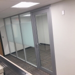 Flex Series glass office with privacy film #1501