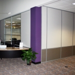 Solid Two Tone Wall with Glass Inserts