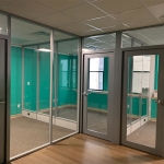 Flex glass fronts with powered kickplate glass side walls #1497