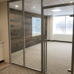 Flex glass office with locking barpull #1498