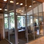 Flex Series glass office walls financial institution installation