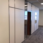 Solid architectural walls office with swing wood door #1202