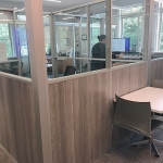 Free Standing Half Laminate Half Glass Offices - Flex Series #1572