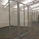 Freestanding Curved Flex Glass Walls #1064