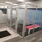 Freestanding Glass Vestible - Flex Series Demountable Walls #1153