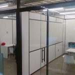 Freestanding Offices with Black Aluminum Framing (View Series Glass Fronts, Flex Series Sidewalls)