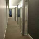 Freestanding glass office with radius corner post - Flex Series #1066