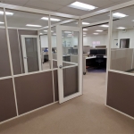 Glass / Fabric Demountable Freestanding Walls - Flex Series #1595