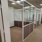 Glass and Fabric Office Walls