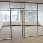 Glass swing door Flex Series with barpull hardware #1507