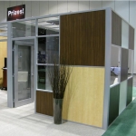IFMA Conference Flex Series Freestanding Mixed Solid Panel Glass Offices