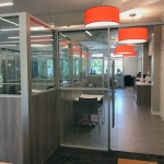 Modular Non-Full Height Demountable Glass and Laminate Offices #1577