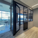 NxtWall All Black Finish Glass and Solid Demountable Wall Conference Room - Flex Series #1634
