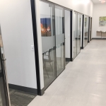NxtWall Floor to Ceiling Glass Offices Black Wall Frame Finish #1541