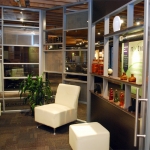 NxtWall Flex series lounge with shelving #0447