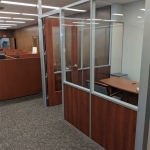 Wood Frame Door with Glass Freestanding Demountable Wall Office #1176