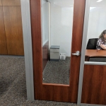 Wood Frame Door with Glass Insert #1177