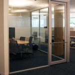 Flex Series - Glass Office with Aluminum Framed Glass Door #0027