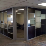 Corner private office using Flex series demountable walls #0576