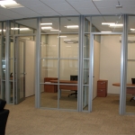 Flex series curved glass office wall system  #0566