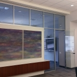 Glass clerestory Flex series demountable wall system #0621