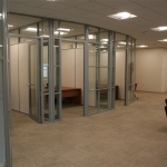 Glass office walls solid panel demising walls #0568