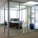 Glass wall corner office - Flex series #0466
