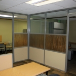 University offices with 3form designer pressed glass wall panels #0351