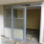 Sliding aluminum frame door University office #0355