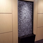 Interior feature wall with built in live waterfall #0395