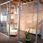Flex and View series corner glass office integration #0548