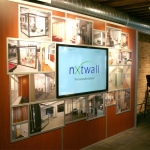 Feature wall with touchscreen tv technology - NxtWall Chicago showroom #0547