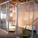 Flex and View series corner glass office integration #0548