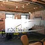 Privacy window film on View series glass conference room #0681