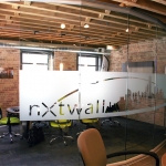 Privacy window film on View series glass conference room