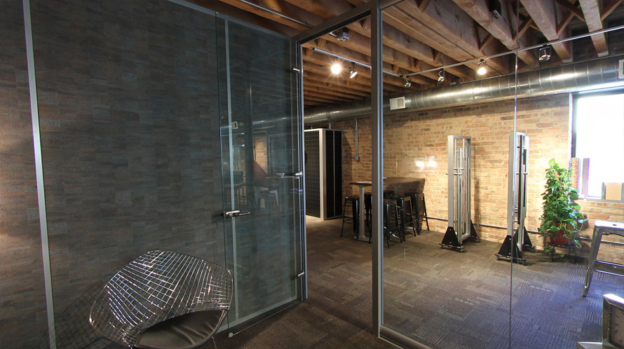 Frameless Glass Swing Door - NxtWall Showroom