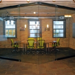 NxtWall field-fit conference room with double sliding glass doors #0252